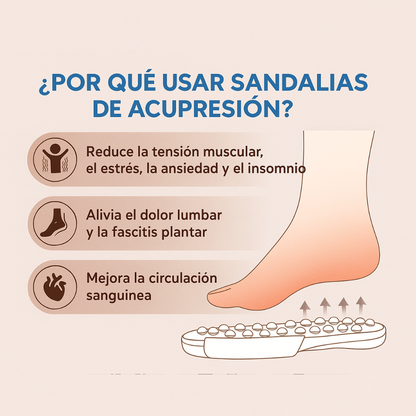 Sandalias de Acupresión para Descanso y Bienestar Feetzeen™